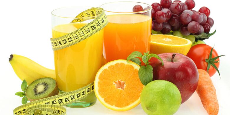 Fruits, légumes et jus