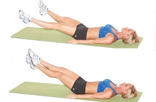 Exercice Ciseaux pour travailler les muscles abdominaux du bas-ventre